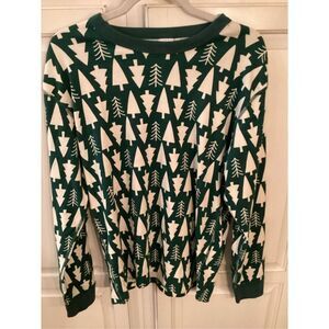 Hanna Andersson Womens Christmas Tree Henley Top Sz L